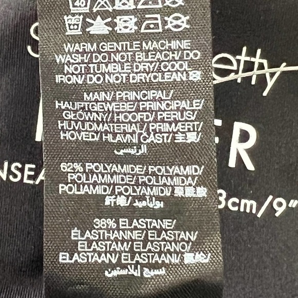 Sweaty BETTY POWER HIGH WAIST POCKET BIKER SHORTS BLACK TONAL CAMO SIZE 4-6 NWT - Picture 15 of 15